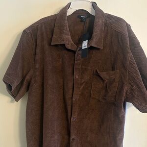 Brown Corduroy Dress Shirt